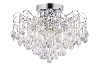 Люстра Ø550 x H410, мм, 6*40W (240W) + 6*3W (18W), CHROME (ХРОМ) Rilon 1502/6+6 CR