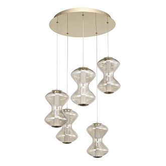 Каскадная люстра *45*-200 см, 1*LED, 28W, 3000K, ST-Luce Spine SL6136.233.01, золотой