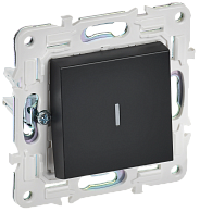 SKANDY Выключ. 1-кл. с инд. 10А SK-V07Bl черн. IEK, SK-V10-1-10-K02