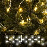 Гирлянда бахрома теплый белый 1,8*0,5м IP20 100-002 бахрома
