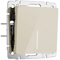 W1110143 Выключатель одноклавишный с подсветкой, айвори акрил Werkel, 4690389196997