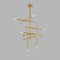 Люстра на штанге TRAVERSE H105 Gold 70*70*105 см, 8*G4*20W, 4000K, ImperiumLoft TRAVERSE01, Золотистый