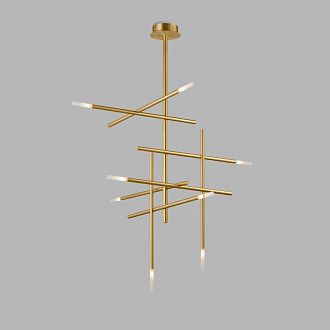 Люстра на штанге TRAVERSE H105 Gold 70*70*105 см, 8*G4*20W, 4000K, ImperiumLoft TRAVERSE01, Золотистый