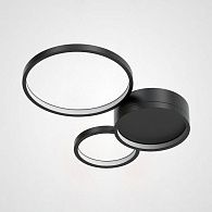 Потолочный светильник TWINE 3 rings Black 44*39*6 см, 3*LED*12W, ImperiumLoft TWINE01, Чёрный