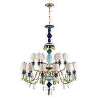 Подвесная люстра 92 см, Loft IT Grace 10203/12+6 Green, золото