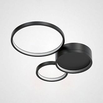 Потолочный светильник TWINE 3 rings Black 44*39*6 см, 3*LED*12W, ImperiumLoft TWINE01, Чёрный