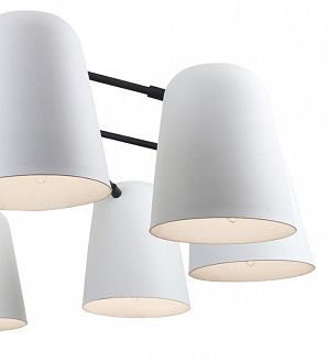 Подвесная люстра F-Promo Trick 2762-10P, D1050*H610/1560, Каркас черного цвета, металлические плафоны белого цвета