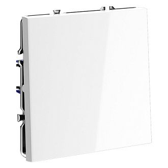 Перекрестный переключатель встраиваемый Voltum S70 одноклавишный 10А, белый  пластик  VLS010501