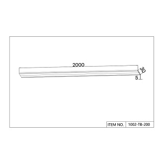 Магнитный шинопровод черного цвета длиной 2м Favourite Unika 1002-TB-200