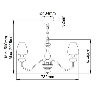 Люстра  Elstead Lighting , Арт. DL-ARMAND5-AB