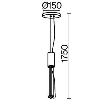 База накладная 15*15*175 см, Maytoni Technical Zon C032C-04-MG-1 золото матовое