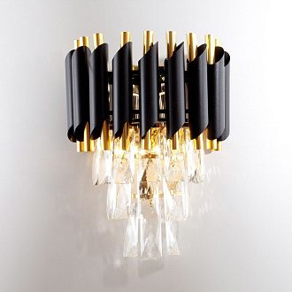 Бра 25*18*32 см, Е14 2x40W, Черный, Золото MODELUX ML.7010.02 BK