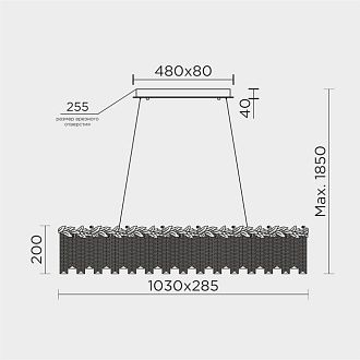 Подвесная люстра MODELUX ML.8250.1100 GD