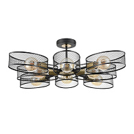 Люстра потолочная 84*23,5 см, 8*E27 Lumion Vivana 8193/8C черный, медный