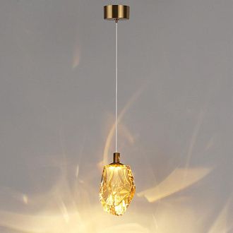 Подвесной светильник 9*14*250- см, 1*LED*4W, 3000K, Odeon Light Gemme 7111/4LC, золотой