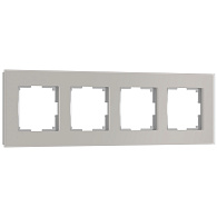 W0043117/ Рамка на 4 поста Senso (дымчатый, стекло soft-touch) Werkel 4690389206467