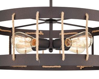 Подвесной светильник  55*133 см, 4*E27 коричневый Vele Luce Wong VL6426P14