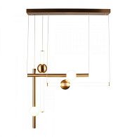 Подвесной светильник 85*15*90-250 см 50W, 3000K, Aployt Zhozefin APL.038.06.50, бронзовый