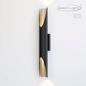 Бра 10*6*48 см, 1 LED*16W, 3000 К, Odeon Light Whitney, черный 6671/16WL