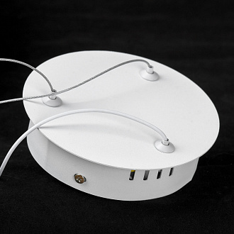 Подвесной светильник 50*35-160 см, 1*LED, 60W, 3000K, Lussole Crook LSP-7363, белый