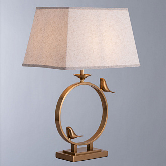 Настольная лампа с птичками Arte Lamp Rizzi A2230LT-1PB медь