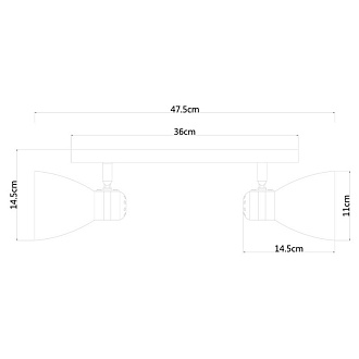 Спот с двумя лампами Arte Lamp MERCOLED A5049AP-2GY, серый