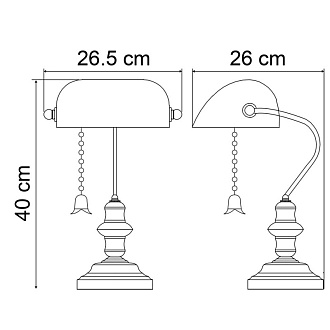 Настольная лампа для офиса Arte Lamp BANKER A2493LT-1AB, античная бронза