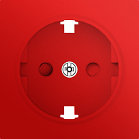 Donel A07 красная накладка для розетки Schuko (чистое питание) со шторками 16A 250 В~,серия DB, DE22060