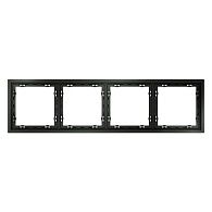 Рамка пластиковая Voltum S70 на 4 поста, титан пластик Soft touch VLS100406