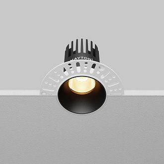 Встраиваемый светильник DL119-10W-2.7K-TRS-B **-8,2 см, *LED*10W, K, Maytoni technical Dip DL119-10W-2.7K-TRS-B, Черный, вр 5,8 см
