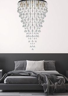 Люстра потолочная *80*120 см, 24*G9*40W, Arti Lampadari Flusso Nickel Flusso H 1.4.80.615 N, Никель