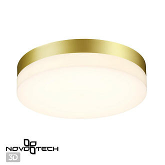 Светильник 20 см, 18W, 4000K Novotech Opal 358884, золото