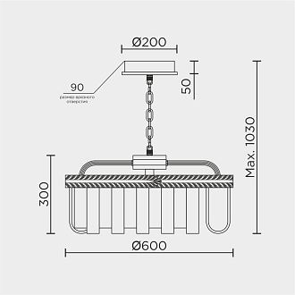 Подвесная люстра MODELUX ML.9542.600 GD
