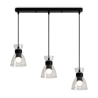 Подвесной светильник 65,5*13,5*20-122 см, 3*E27*40W, Freya  FR5503PL-03B, Черный