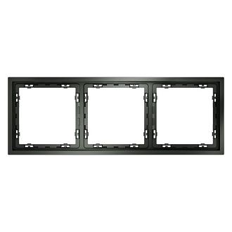 Рамка пластиковая Voltum S70 на 3 поста, титан пластик Soft touch VLS100306