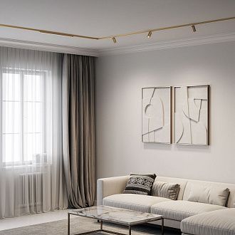Brass Line Трековый светильник 10W 4000K латунь 85525/01 Elektrostandard Line Magnetic 4690389218729, a071846