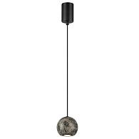 Подвесной светильник 7 см, 5W, 3000K, Odeon Light Midcent Dex 7068/5L, черный-камень