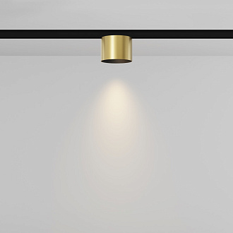 Трековый светильник 6*3,7 см, LED 5W 3000K Maytoni Technical Accessories for tracks Levity Alfa S TR188-1-5W3K-M-BBS черный и Латунь