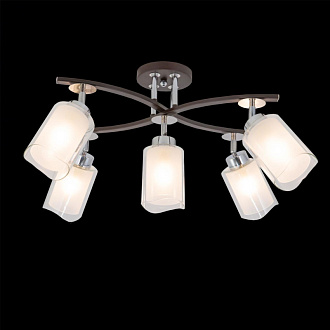 Люстра потолочная Citilux Фортуна CL156152 Венге\Хром 47*36*35