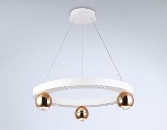 Светильник подвесной 60*12*120 см, LED 32W, 4200К, белый, золото Ambrella Comfort LineTech FL5959