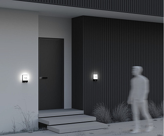 Светильник настенный 16,1*5,9*21,1 см, LED, 9W, 3000К, Maytoni Row O448WL-L9GF3KSR серый