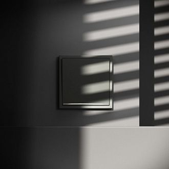 Выключатель встраиваемый Voltum S70 одноклавишный с подсветкой 10А, титан пластик Soft touch VLS010206