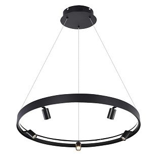 Люстра 80*80*120 см, 1*LED*40W, 3000K Gerhort G52170/1+5BK BK+WT, Черный