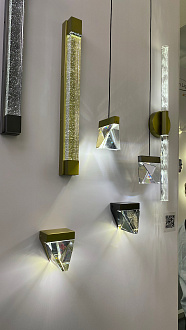 Подвесной светильник 10,3*174,9 см, 1 LED*5W, 3000 К, Odeon Light Ray, латунь 6678/5L