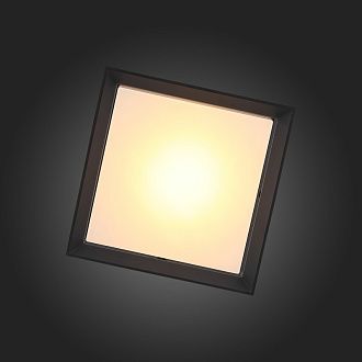Светильник уличный потолочный 27*27 см, 12W 3000K ST LUCE CUBISTA SL077.402.01 Черный
