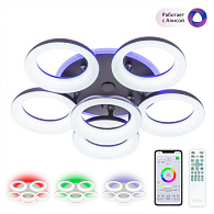 Светодиодный светильник 72 см, 105W с Алисой Citilux Паркер Смарт CL225A165E, 3000-5500K, коричневый-кофе