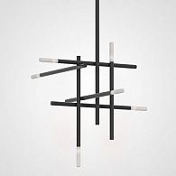 Люстра на штанге TRAVERSE H90 Black 60*60*90 см, 6*G4*20W, 4000K, ImperiumLoft TRAVERSE01, Чёрный