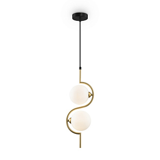 Светильник 17 см, Freya FR5124PL-02BS, латунь-черный