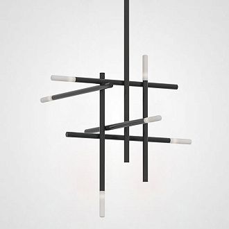 Люстра на штанге TRAVERSE H90 Black 60*60*90 см, 6*G4*20W, 4000K, ImperiumLoft TRAVERSE01, Чёрный