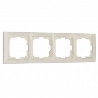 W0042003 Рамка на 4 поста Snabb basic, слоновая кость Werkel, 4690389161438